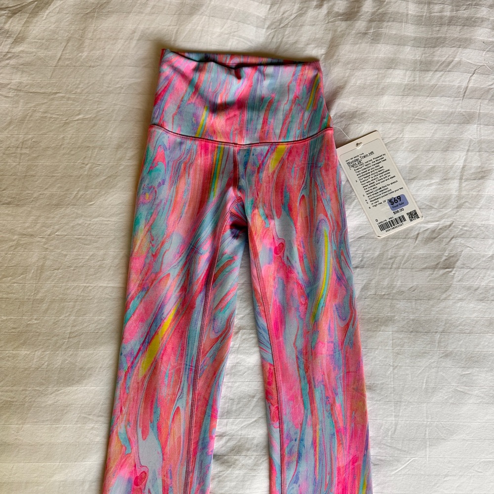 lululemon athletica Marble Leggings - Pink and Blue